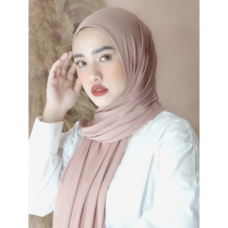 PASHMINA INSTAN BERGO Aira Bahan Korean Jersey