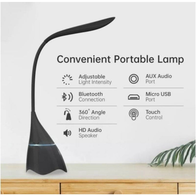 PROMO!!!! Desk Lamp LED With Bluetooth Speaker - Lampu Meja Dengan Speaker Bluetooth - LAMPU BELAJAR LED + SPEAKER BLUETOOTH - LAMPU BELAJAR AESTHETIC KOREA - speaker Bluetooth - LAMPU MEJA HIAS - LAMPU MEJA BELAJAR KEREN - LAMPU MEJA HIASAN