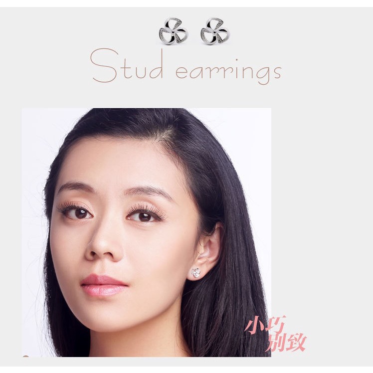 Anting Perak 925 Wanita Semanggi Fashion Perhiasan/Subang Telinga anting perempuan
