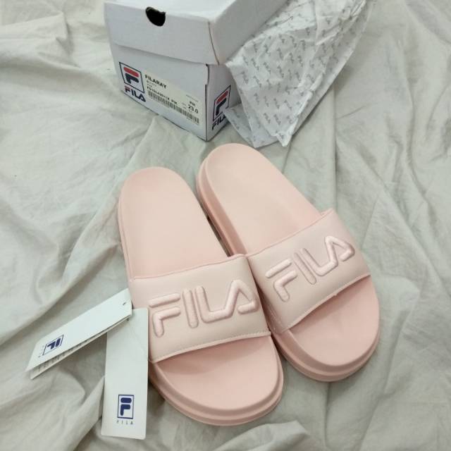 pink fila slippers