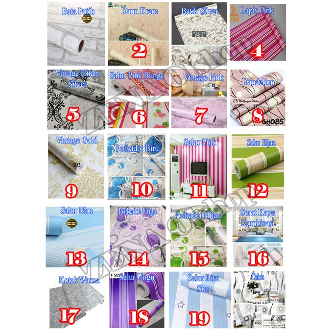 Wallpaper Dingding Motif Baru