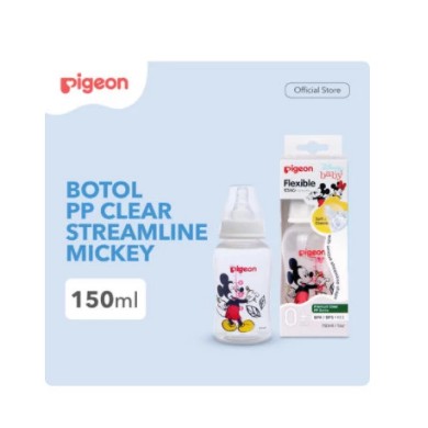 Pigeon Botol PP Clear Streamline Mickey Minnie 150Ml