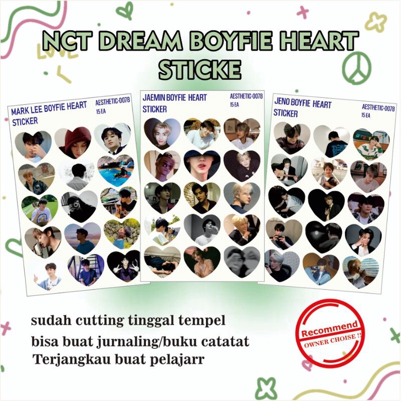 

NCT DREAM HEART STICKER CUTTING DECO BOYFRIEND/STICKER LOVE AESTHETIC