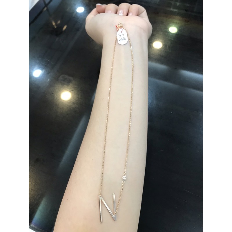 Kalung N emas asli kadar 375
