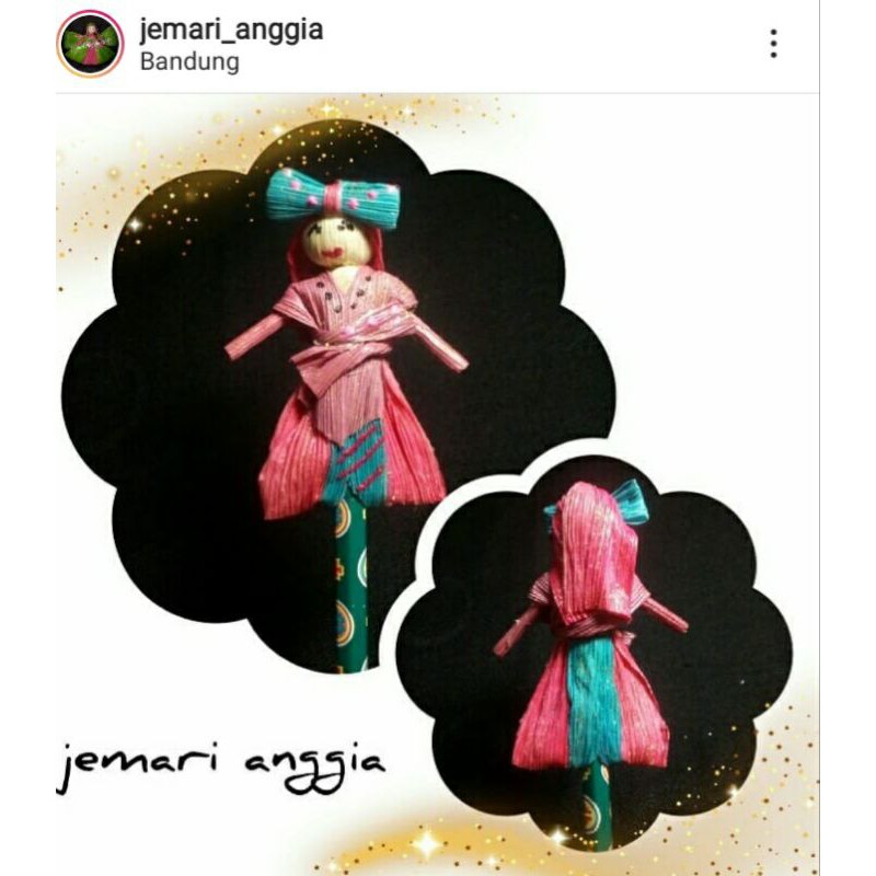 

pensil tulis karakter boneka kerajinan tangan