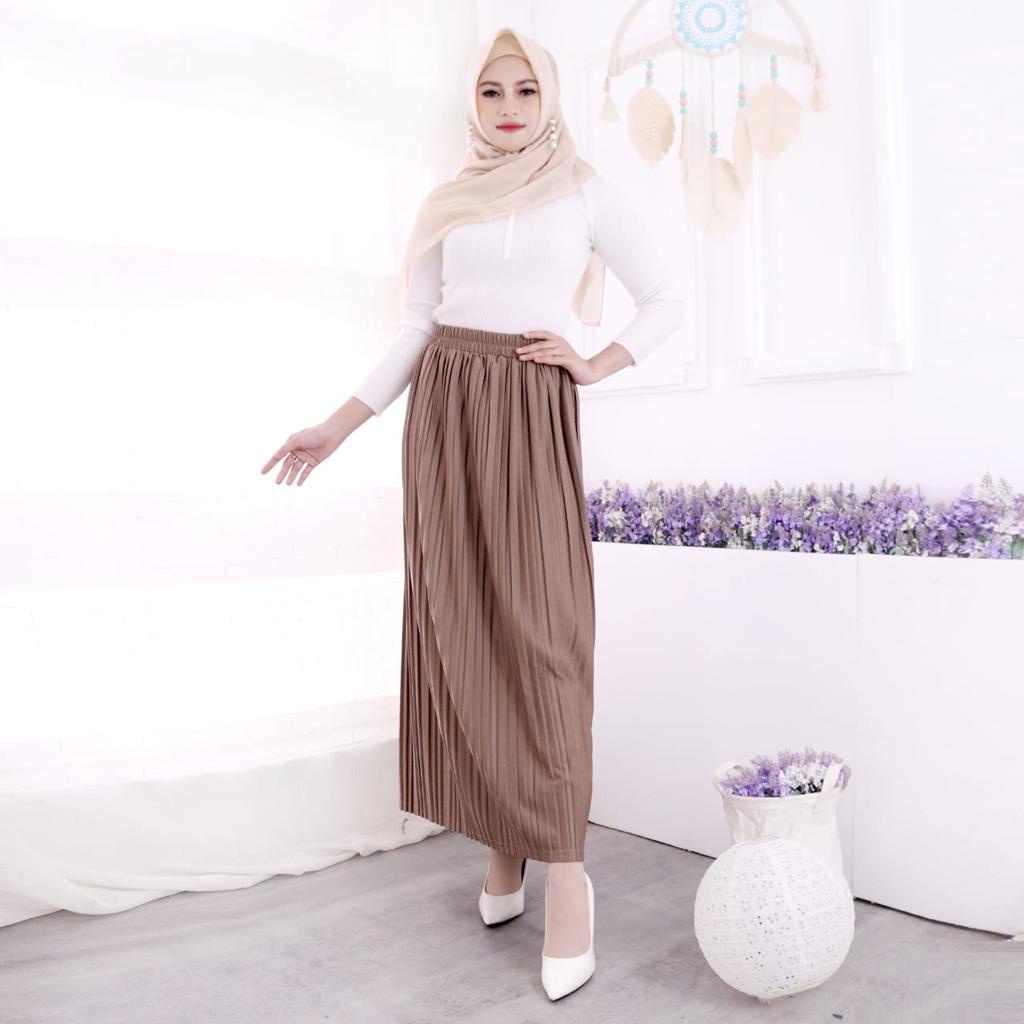 ROK PLISKET PREMIUM // ROK PLISKET SPAN // PLEATS SKIRT // BAHAN HYGET PREMIUM