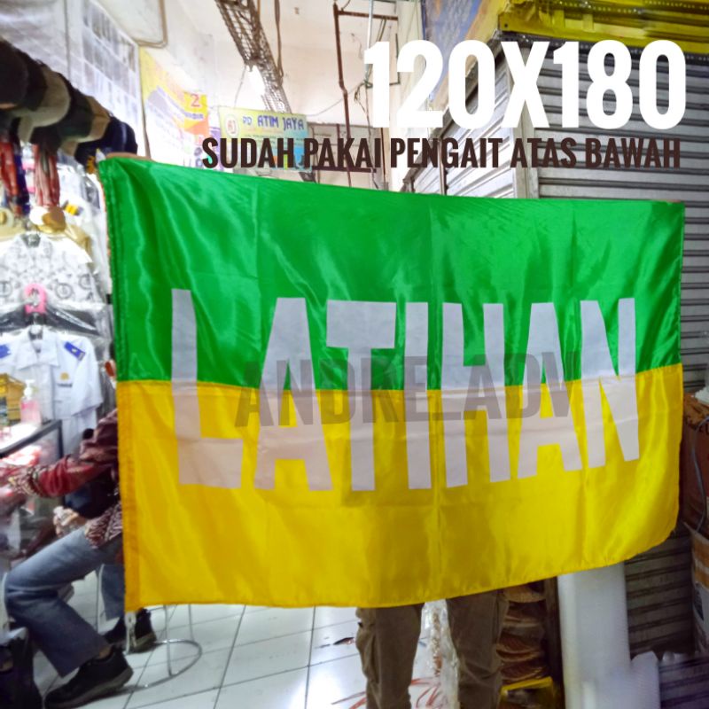 

bendera latihan 120x180 pakai tulisan latihan ready stock