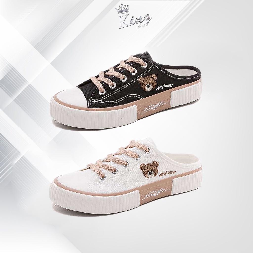 Kingbest  Sepatu Sneakers Cewe Terbaru Ala Retro Korea Import Original Sepatu  Fashion Casual 9098