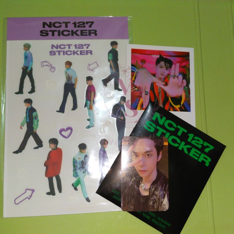 Photocard Pola MD Sticker NCT 127 Sticker Glow in the Dark Doyoung Taeyong