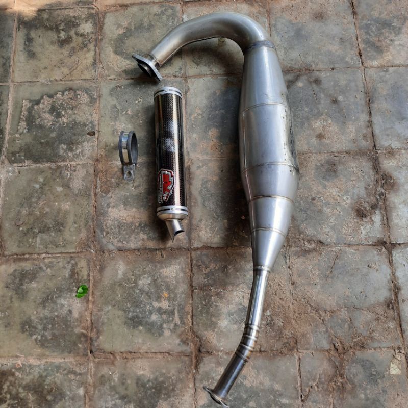 knalpot r9 black mugello original ninja 150 r rr