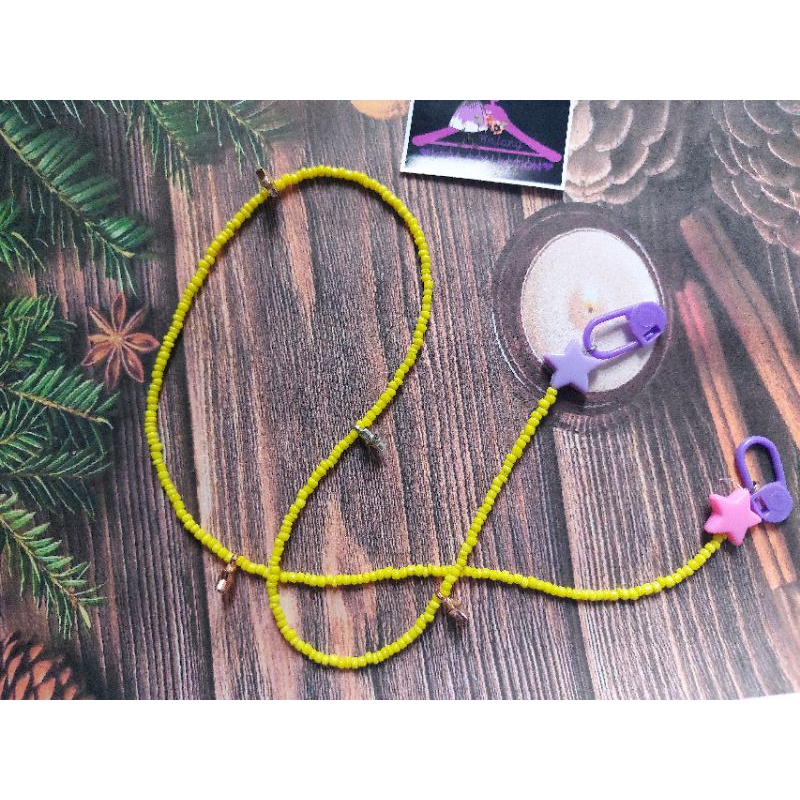 Kait masker Yellow # kalung masker simple