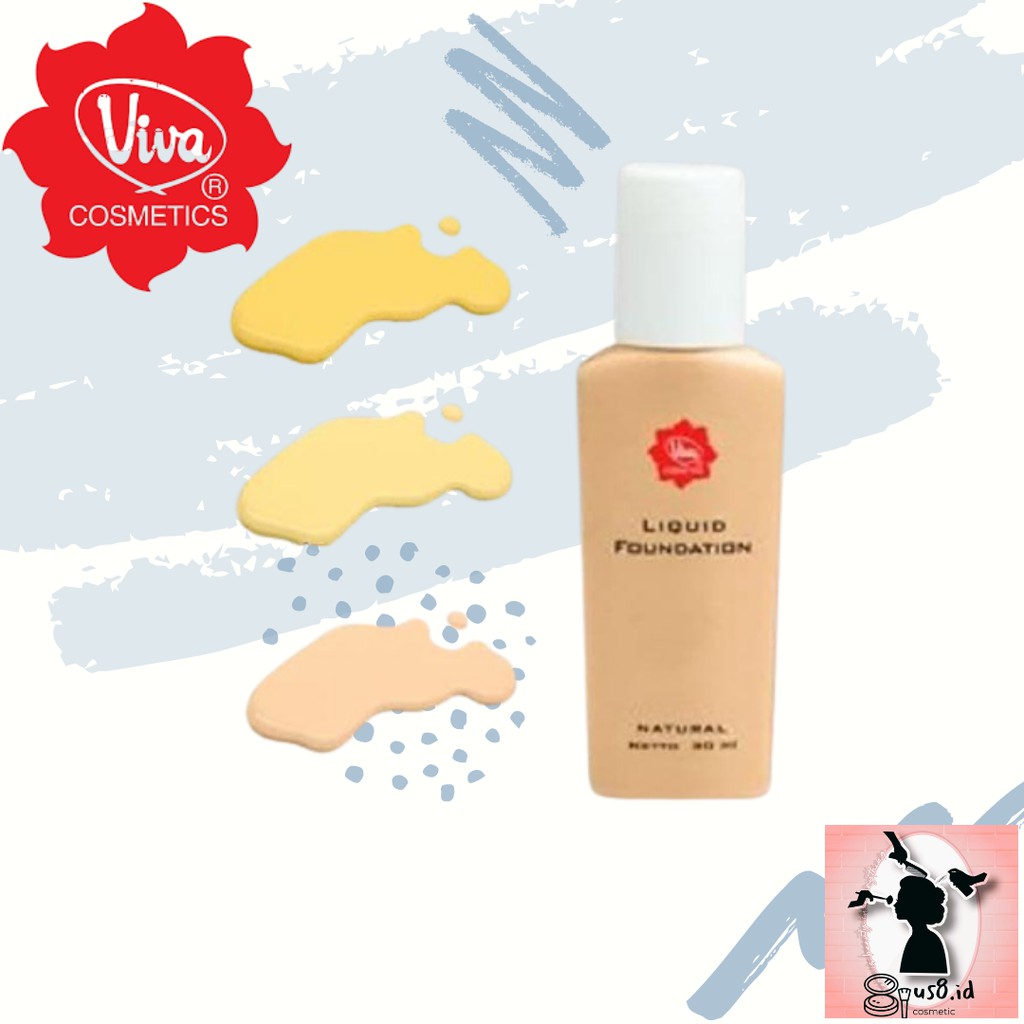 (NEW) Viva Liquid Foundation With Bengkuang Extra (natural dan kuning langsat)