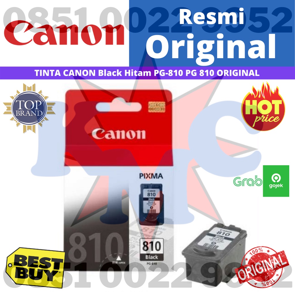 Canon Tinta Printer PG 810 Black Original