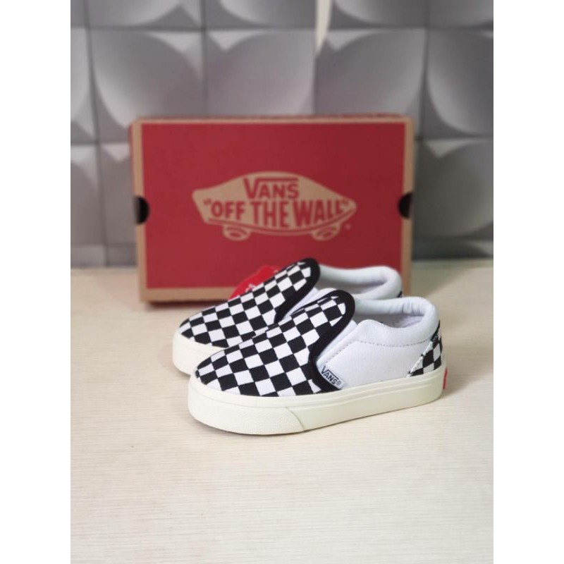 sepatu anak laki laki dan perempuan vans checkerboard size 20-35