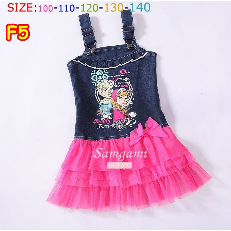 DRESS FROZEN F5 DRESS ANAK KARAKTER