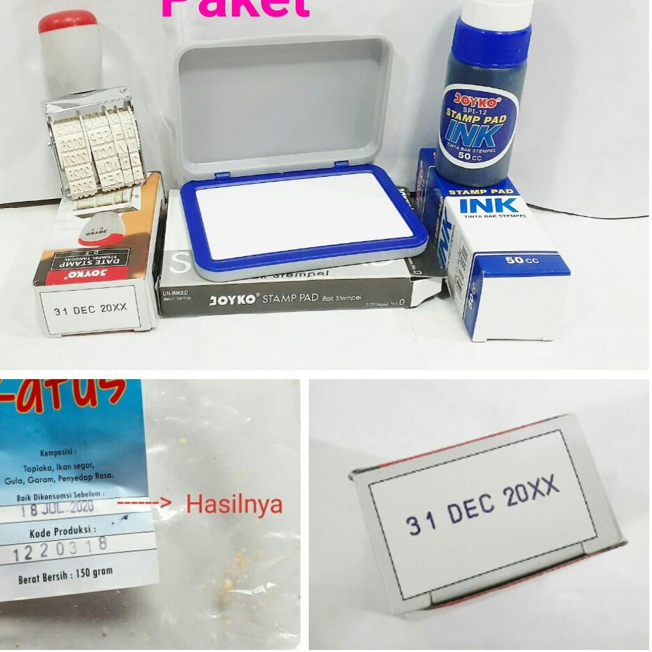 

[PRODUK BGIE8] paket stempel tanggal kadaluarsa / expired date exp dated / kode tanda cap tgl di bon kwitansi HHJ