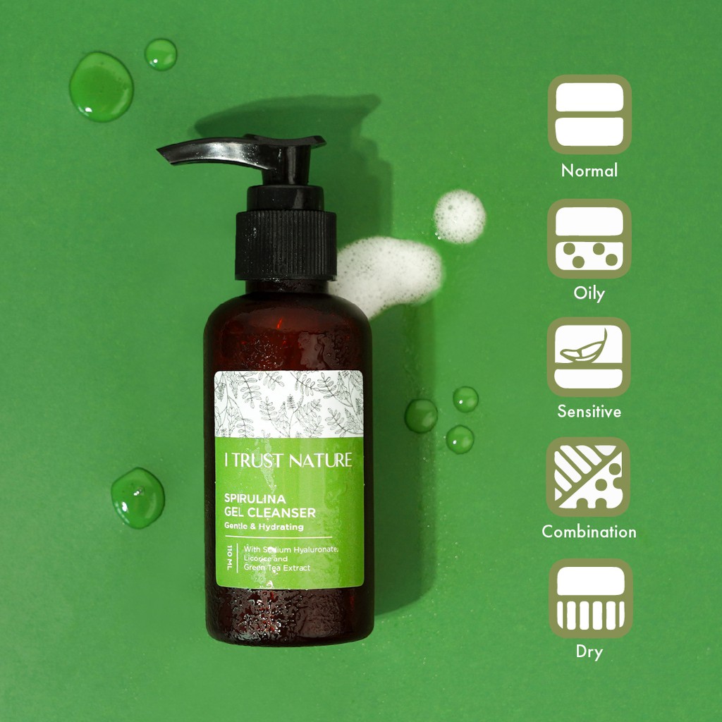 I TRUST NATURE Spirulina Gel Cleanser - Gentle &amp; Hydrating