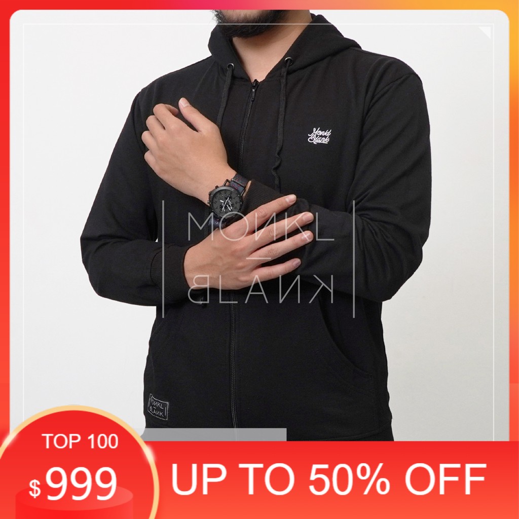 DISKON.. SWEATER HOODIE ZIPPER MONKL BLANK BAHAN BABY TERRY TIDAK BERBULU HANGAT DAN LEMBUT MB-07