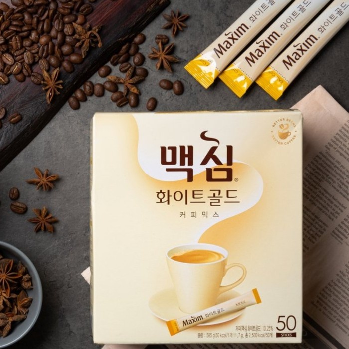 

maxim white gold coffee korea isi 50 tanpa box