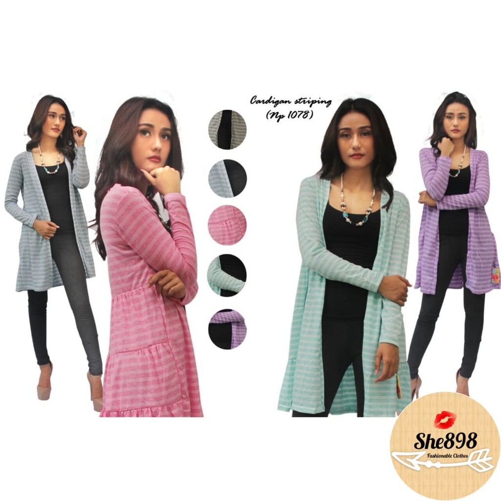 KARDIGAN SALUR / KARDIGAN LENGAN PANJANG /KARDIGAN TUNIK