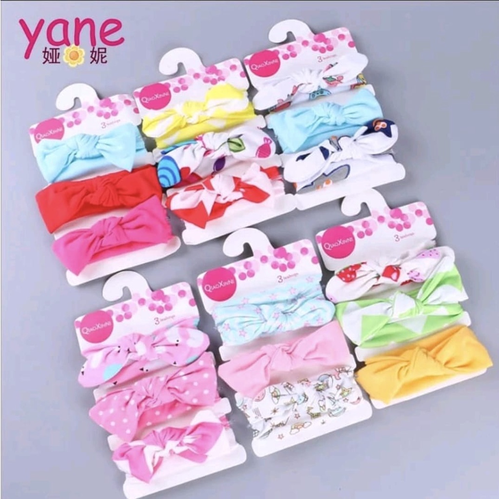 Head Band Baby / Bandana Bayi 3 in 1 PILIH MOTIF!