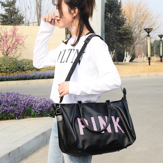 SG3473 syafniegalery tas travel olahraga kapasitas besar tote bag tas impor tas pink fashion 1898