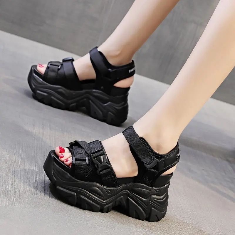 Sandal Gunung Wanita Korea Tali Fashion Trendy Sandal Wedges Wanita Import Premium Korea sandal tali Gunung Cewek