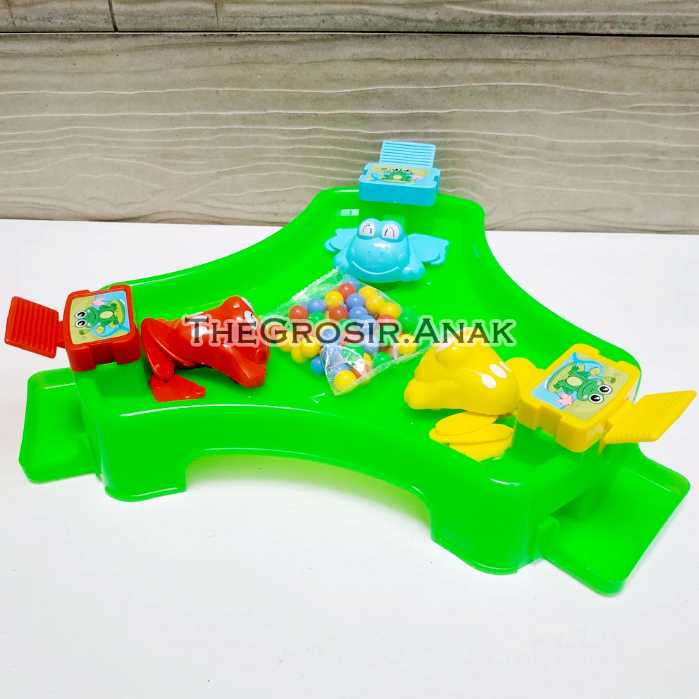 Hungry Frog Eat Beans Mainan Papan Katak Pencet Makan Bola Family Board Games