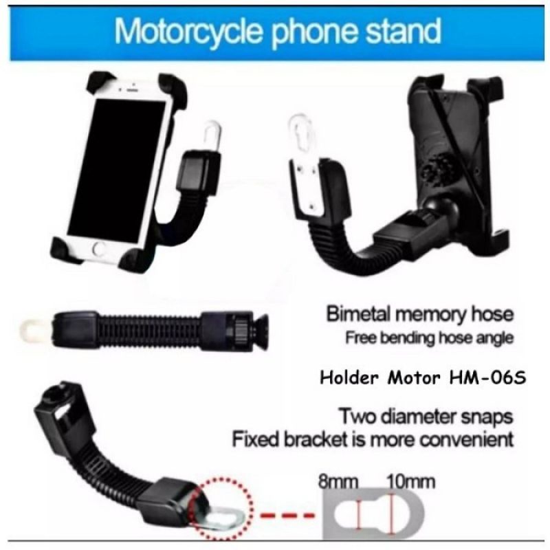 Jual Holder Hp Motor Hm S Tempat Dudukan Stand Bracket Phone Spion Shopee Indonesia