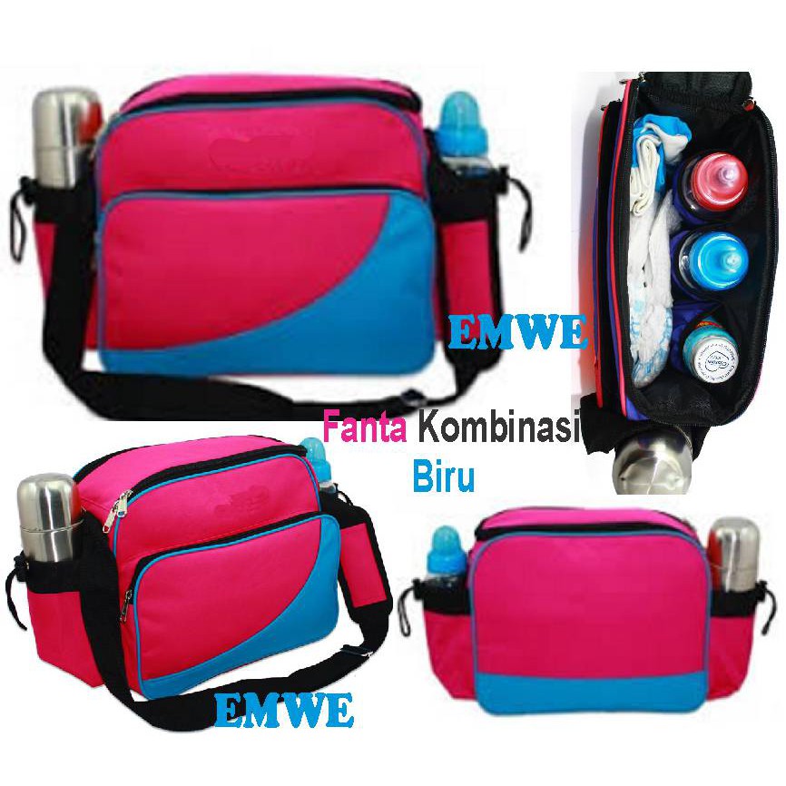 Selempang Baby Bag Mini tas slempang bekal perlengkapan makan susu bayi anak sekolah Ungu 2in1