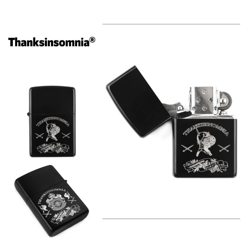 THANKSINSOMNIA OFFICIAL | POCKET LIGHTER CYSTIC BLACK | KOREK API GAS