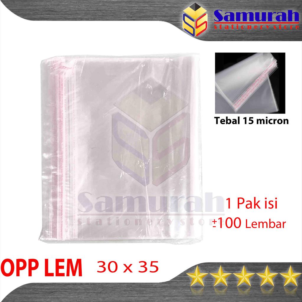 Jual Plastik Opp Lem Seal 30 X 35 2 Cm Tipis Plastic Packing Baju Garmen 015 Micron Isi 100 3038