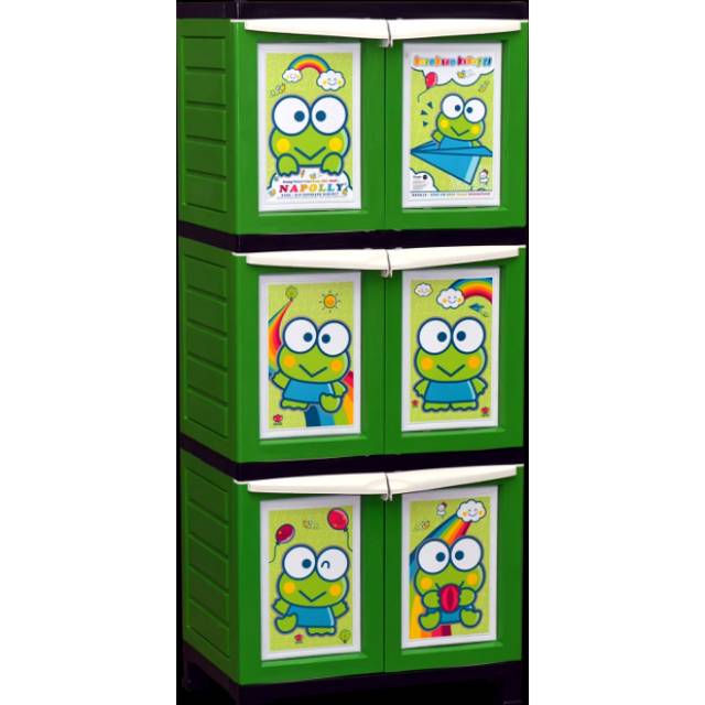 Rak Lemari Cabinet Plastik Napolly Susun 3 Besar all motif