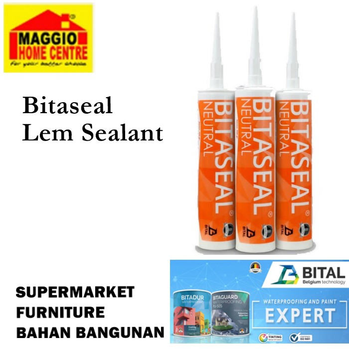 

LEM PEREKAT KERAMIK - LEM KACA BITASEAL NEUTRAL 300GR - BITAL