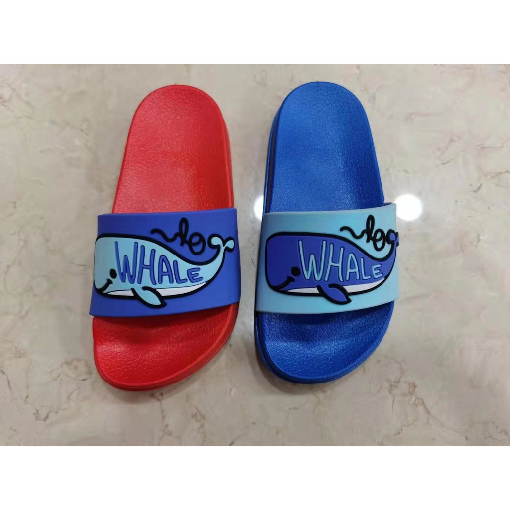 HappyOliver SUPER PROMO!! SANDAL WHALE Sandal selop karet lucu anak, Sandal anak dino lucu