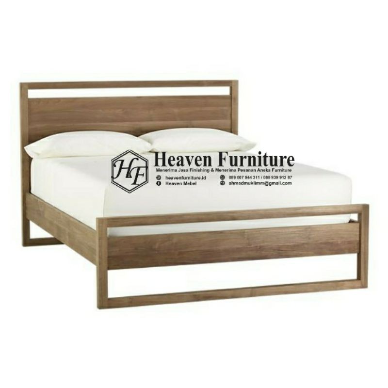Tempat tidur minimalis jati jepara