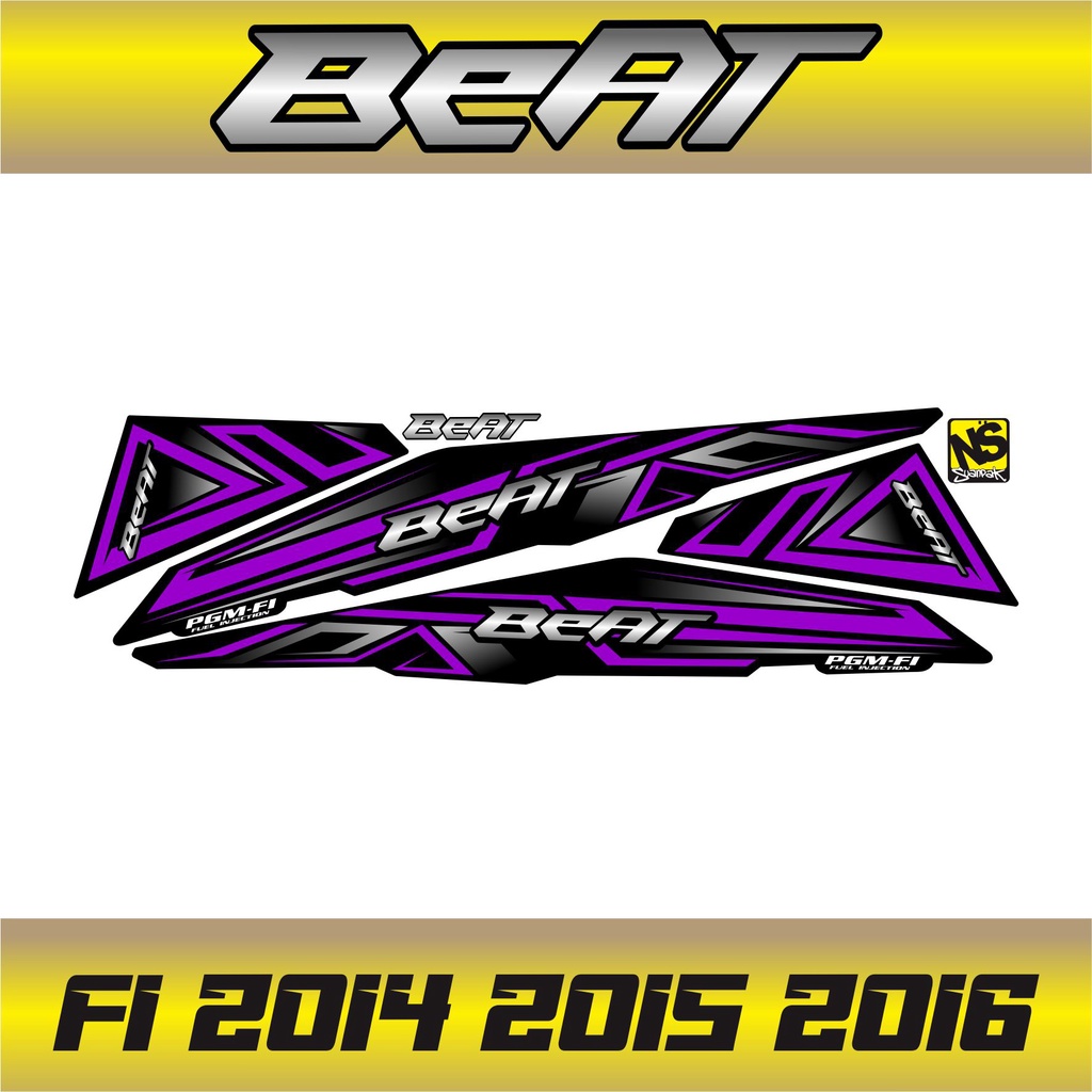 STICKER VARIASI BEAT FI LIS BEAT FI VARIASI STRIPING VARIASI MOTOR BEAT FI 2012 SAMPAI 2016