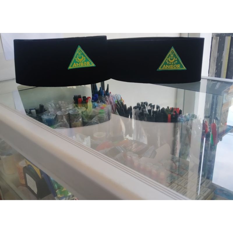 songkok lukis motif LOGO Ansor, peci Ansor, kopiah Ansor, Nu