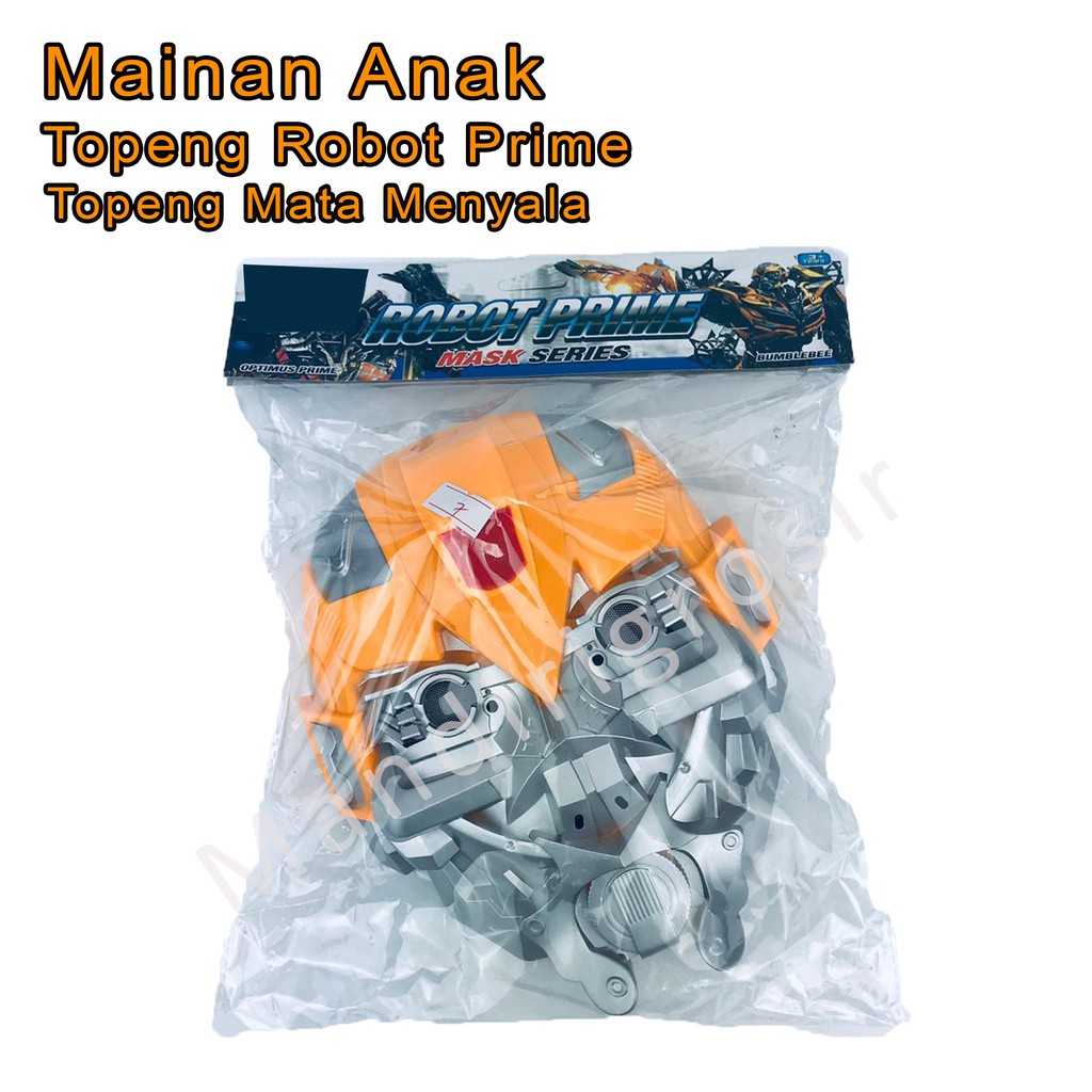 Topeng Robot Prime *Mainan Anak * Topeng Mata Menyala * Topeng nyala