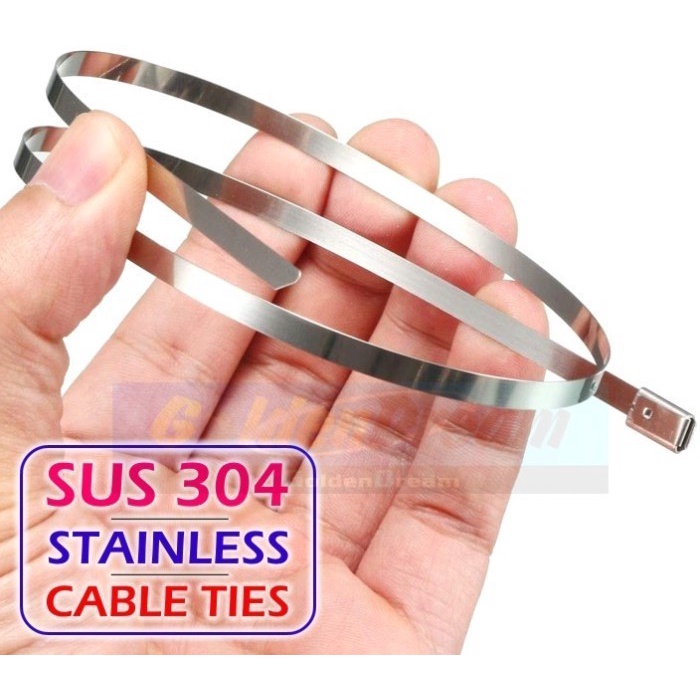 Kabel Ties Stainless Steel Cable Ties 100 cm - Kabel Tis Stainless 4.6x1000mm 100cm Baja High Quality