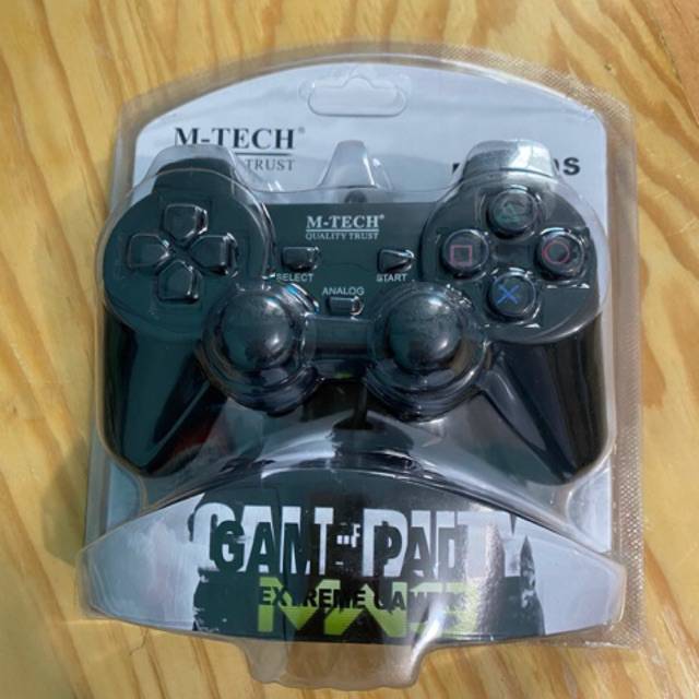 Stick PS PC Laptop Komputer Gamepad Single Satu USB M TECH MT 830S Hitam Joystick Getar USB