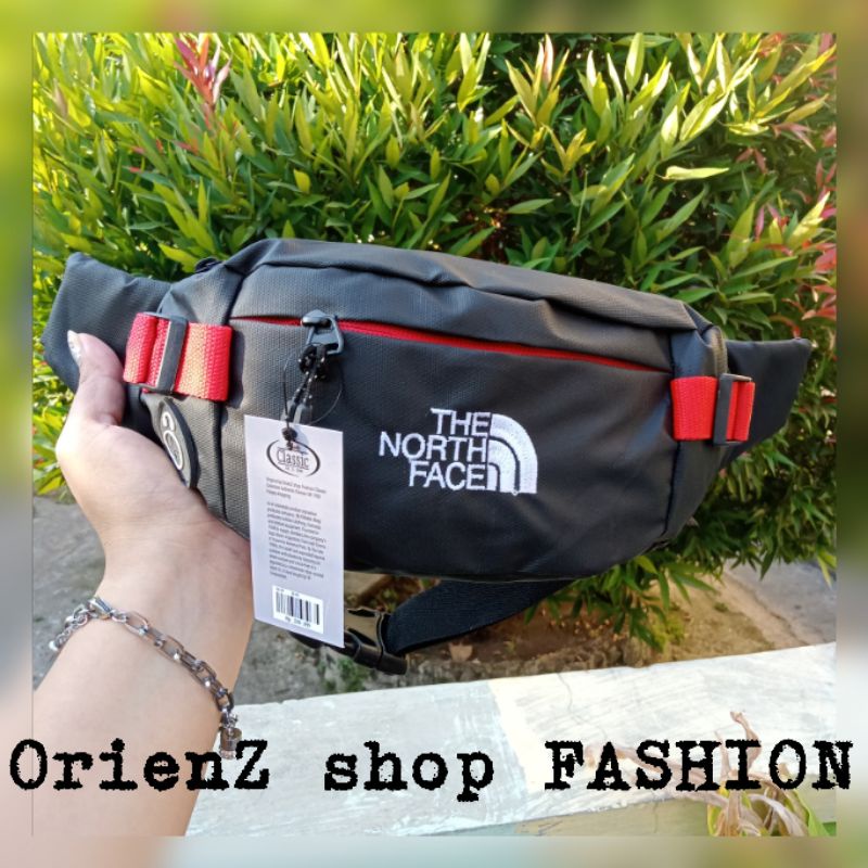 Tas Selempang Pria Anti Air Weistbag Pria webing merah Premium