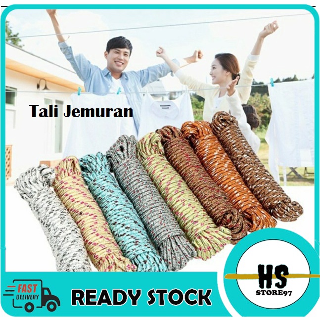 [ BISA COD] Tali Jemuran Gantungan Baju Tali Nilon 10 m  Tali jemuran 10 m  TALI TAMBANG NILON 10 M 