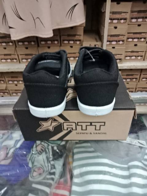Sepatu Sekolah Pro ATT Anak Original Hitam Putih ALC Kids