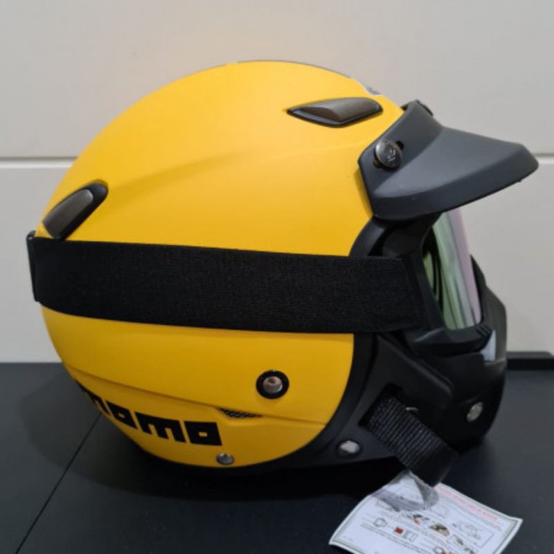 Helm JPN Kawai Momo Kuning Doff Pett Googles Mask