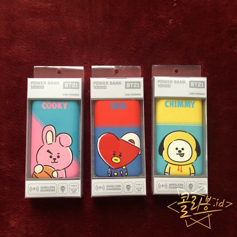 [READY] BT21 Wireless Powerbank (2in1)