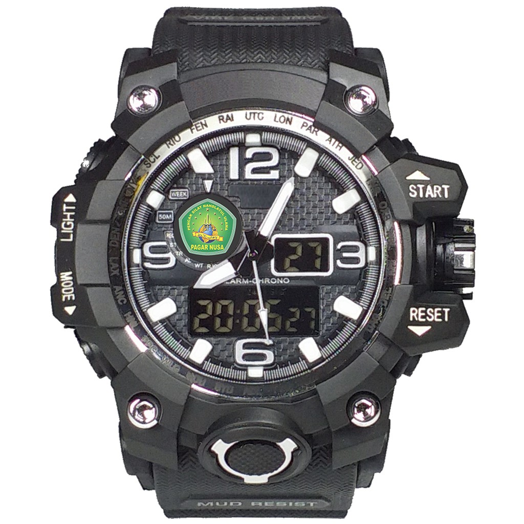 (Istimewa Bossque) Jam PAGAR NUSA - NU DT List Putih (Exclusive)