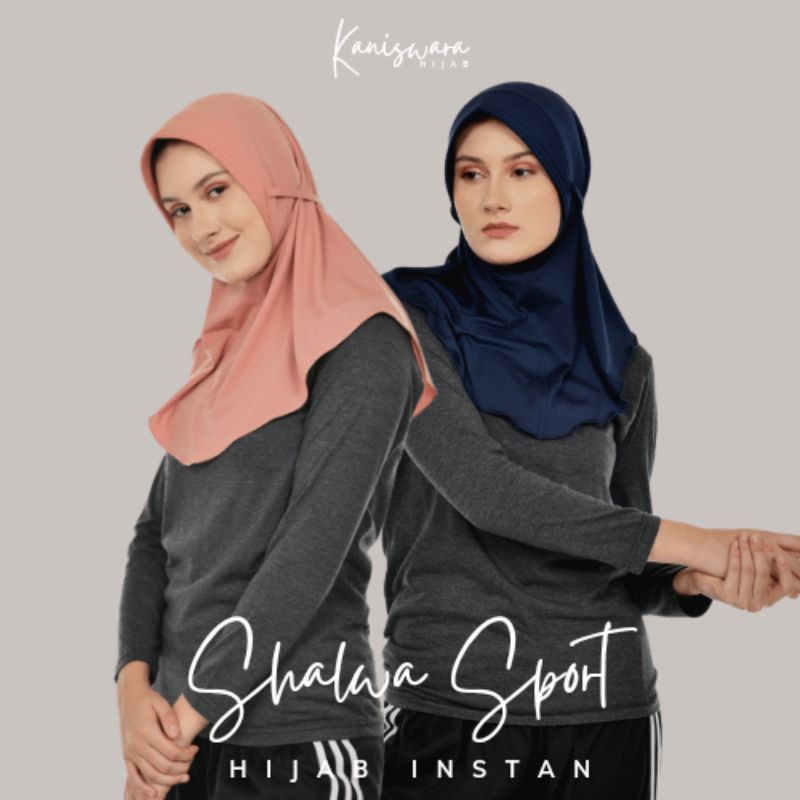 Hijab Sport Terbaru - Jilbab Bergo Tali Instan Jersey Premium Leiya