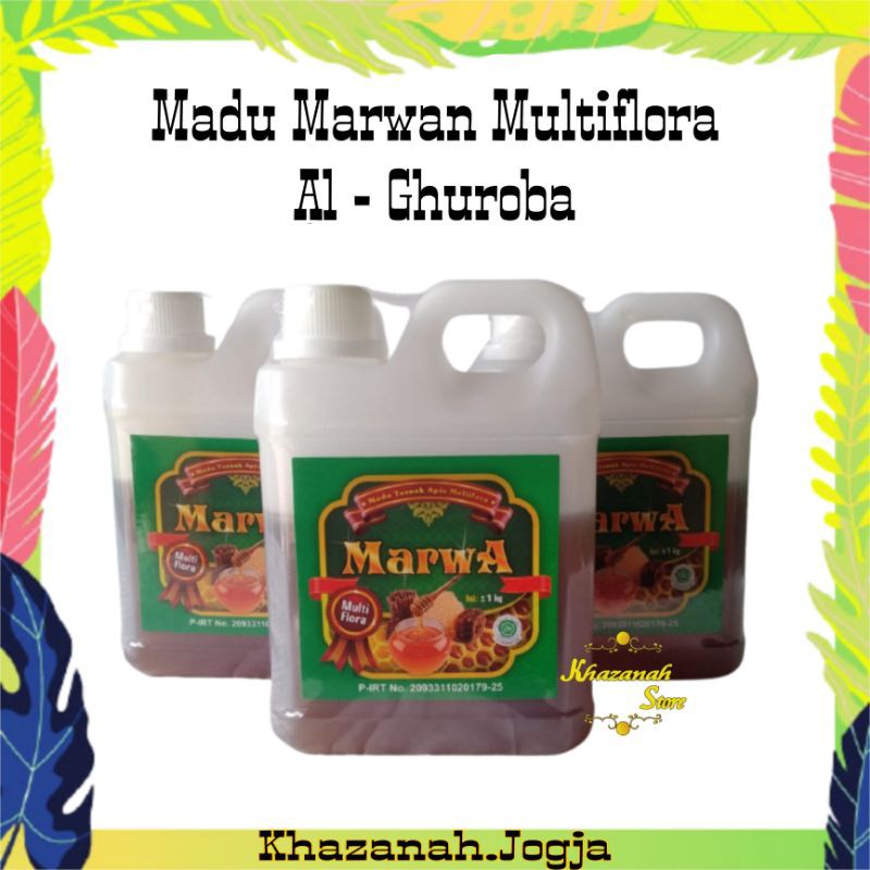 

Madu murni/ 100% asli/ Lebah Apis Mallifera /Marwa Multiflora Al Ghuroba 1 kg