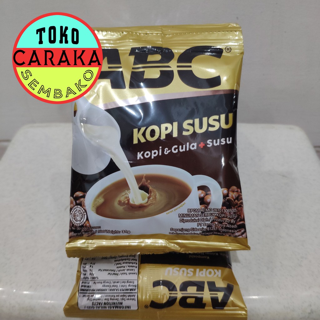 

ABC Kopi Susu + Gula - 1 renceng isi 10 sachet x 31g